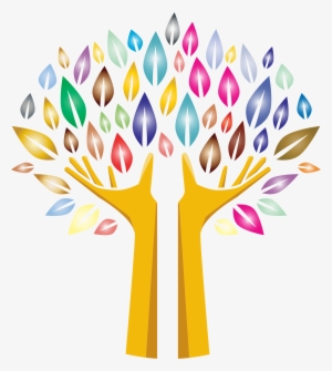 This Free Icons Png Design Of Prismatic Hands Tree #3351972