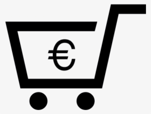Shopping Cart With Euro Symbol Vector - Buying Icon Png #3353448