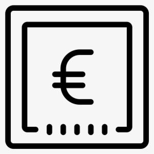 Banque Euro Icon - Photoshop Icon Black And White #3353705