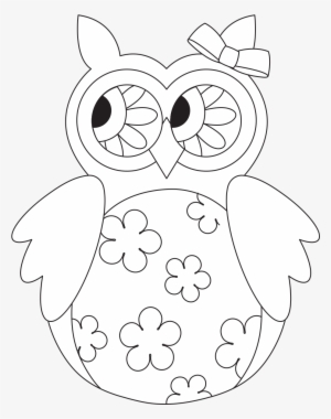 Free Owl Digital Stamps For Cards - Coloring Cute Black And White Birds #3355888
