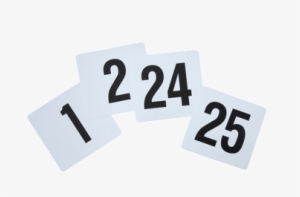 Winco Tbn-25 Table Numbers Cards - Winco Tbn-25 Plastic Table Number Set - 1-25 #3357902