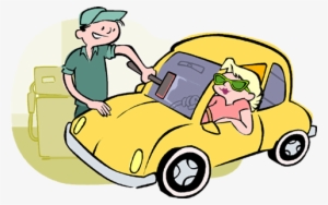 Gas Station Attendant Royalty Free Vector Clip Art - Clip Art #3364727