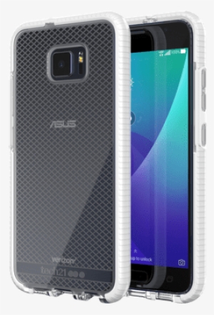 Evo Check For Asus Zenfone V - Tech21 Evo Check Case For Superior - Clear/white #3364886