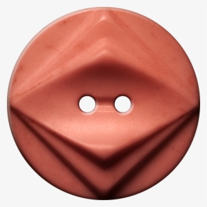Button With Double Diamond Motif, Orange - Dessert #3365313