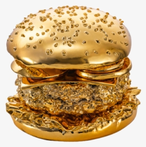 Food Thug Bling Gold Burger Png Fast Food Transparent - Golden Burger #3365390