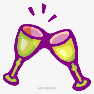 Champagne Glasses Royalty Free Vector Clip Art Illustration #3366196