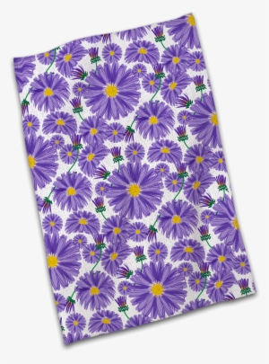 Aster Garden Tea Towel - Platycodon Grandiflorus #3366452
