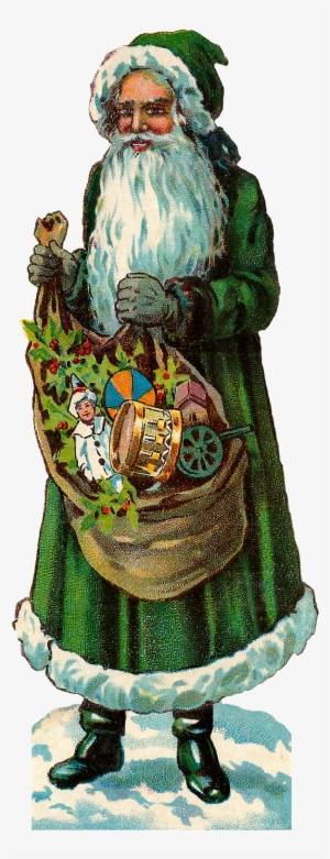 Santa Wearing Green Coat Image - Santa Claus #3366472