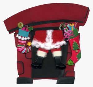 Santa Coming Down The Chimney - Santa Coming Through Chimney #3366496
