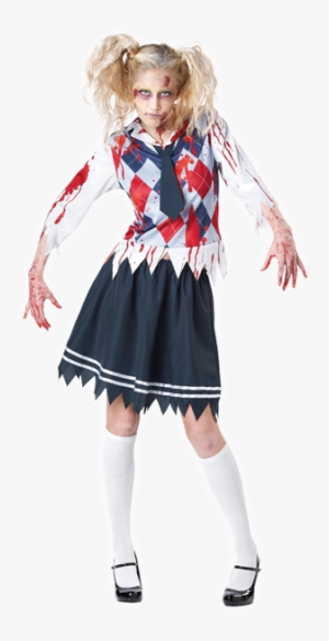 Zombie Schoolgirl - High School Zombie Girl Costume #3369717