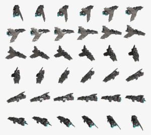 These Are Spaceship Rotation Sprites - Spaceship 2d Sprite #3369945