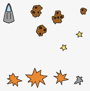 There's A Spaceship, Some Asteroids, Stars And An Explosion #3370360