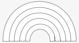 Rainbow Black And White Cartoon Black And White Rainbow - Rainbow Outline #3370820
