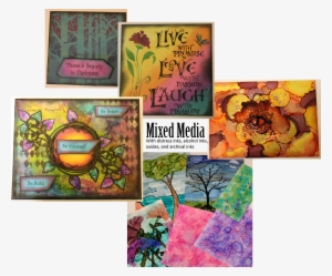 I Love Mixed Media Pieces As The Sky's The Limit - Crafters Workshop 12x12 Stencil Live Love Laugh #3370848