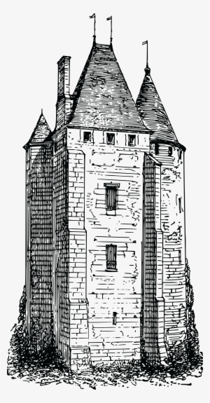 Free Clipart Of A Fortress - Free Black And White Clipart Fortress #3371736