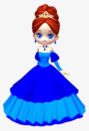 Princess In Blue Poser Png Clipart By Clipartcotttage - Clip Art Princess Png #3371947