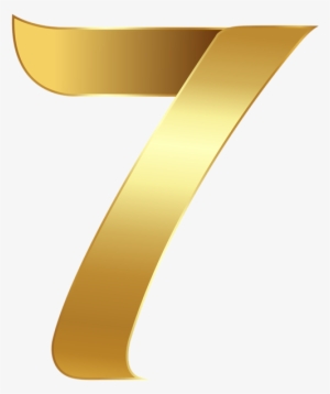 Golden Number Seven Transparent Png Clip Art Image - Alphabet #3373354