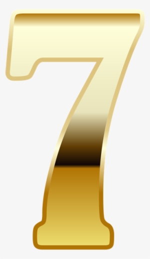 Gold Number Seven Png Image - Gold Number Seven Clipart #3373384