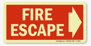 Zoom, Price, Buy - Fire Escape Sign #3374306