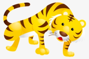 Tigre - Yellow Tiger Cartoon #3374947