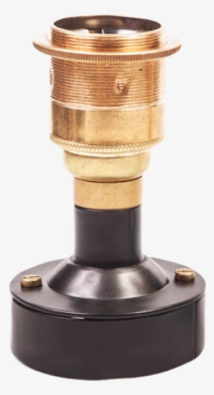 Industrial Wall Bulb Holder Black & Brass E27 - Brass #3374969