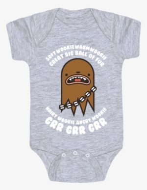 Soft Wookie Warm Wookie Great Big Ball Of Fur Baby - Daddy Game Onesies #3375497