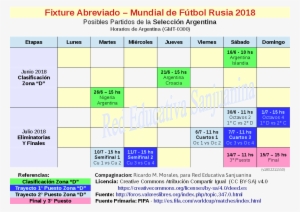Fixture Argentina Futbol Rusia 2018 - Fixture Mundial 2018 15hs #3379121