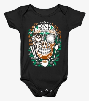 Rise And Shine Coffee Skull Baby Onesy - My Hero Academia Baby Outfit #3381103