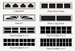 Trad Wood 450 Windows - Glass Options For Garage Doors #3382013