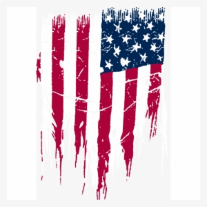 Women's Usa Flag Distressed Tie Waist Dress Swimwear - Distressed American Flag Png #3383766