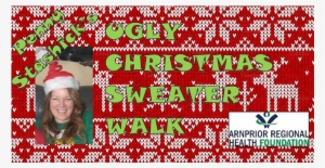 Penny Stashick Ugly Christmas Sweater Walk - Sweater With Deer Throw Blanket #3384393