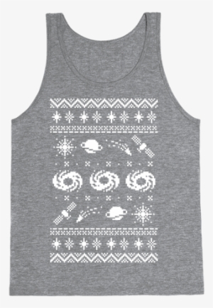 Interstellar Christmas Sweater Pattern Tank Top - Infinity And Beyond Shirt #3384460