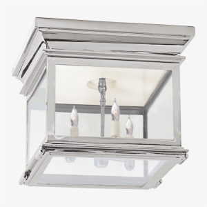 Club Small Square Flush Mount In Polished Nickel #3385346