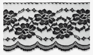 Essential Trimmings Et423/blk | Black Nylon Lace Edging #3385827