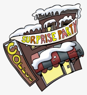 Surprise Party Coffee Shop Exterior - Club Penguin Coffee Shop Outside #3386665