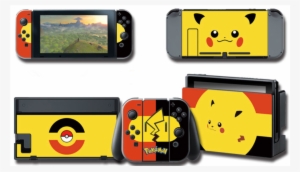 Pokémon Pokemon Pikachu Protective Skins Stickers Cover - Nintendo Switch Console With Gray Joy-con #3386728