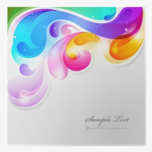 Abstract Colorful Paint Splash Vector Background Poster - Ambesonne Abstract Art Splash Drops With Computer Digital #3387240
