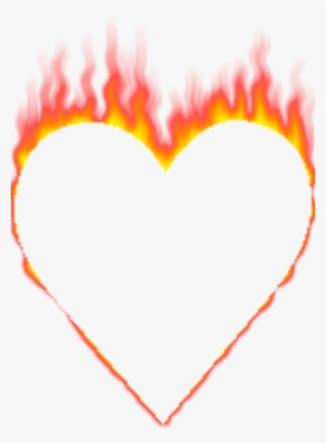 Share This Image - Flaming Heart Transparent #3387326