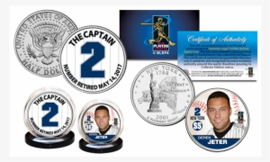 Derek Jeter The Yankees Captain - Derek Jeter Colorized New York Quarter & Kennedy #3387695