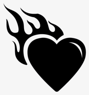 Heart In Flames Vector - Dibujos De Corazones En Llamas #3387844