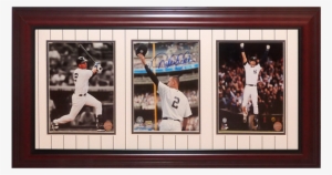 Derek Jeter Autographed New York Yankees Photo Triple #3388095