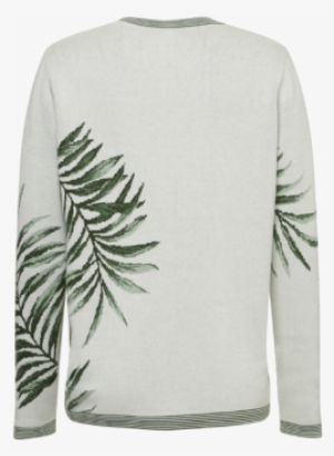 Silk Cotton Printed Sweater - Long-sleeved T-shirt #3388766