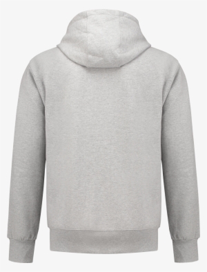 8642 Outfitters Hooded Sweatvest Uni Grey Melange - Light Grey Hoodie Back #3389410