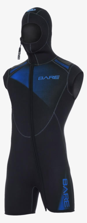 Bare Sport Hooded Vest - Bare 7mm Sport Men's Step-in Hooded Vest For Scuba #3389674