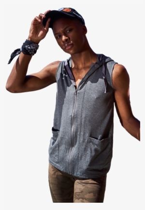 Talia Hooded Sport Vest Shirts Jordan Louis Rigit - Photo Shoot #3390136