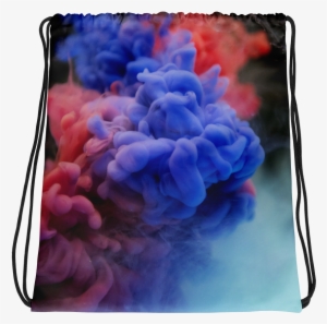 Smoke Bomb Drawstring Bag - Backgrounds Blue #3390386