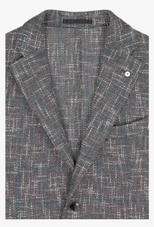 Jack Sportcoat Cross Hatch Grey Teal Jack Sportcoat - Cardigan #3390706