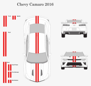 Chevy Camaro Convertible 2016 Dual 3" Vinyl Racing - 2016 Camaro Convertible Racing Stripes #3391163