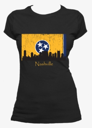 Nashville Skyline Yellow Women's Short Sleeve T-shirt - Oh Captain My Captain Shirt #3391285