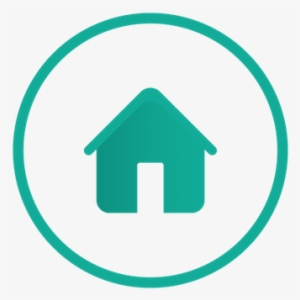 Learning English - Teal Home Icon Png #3392279